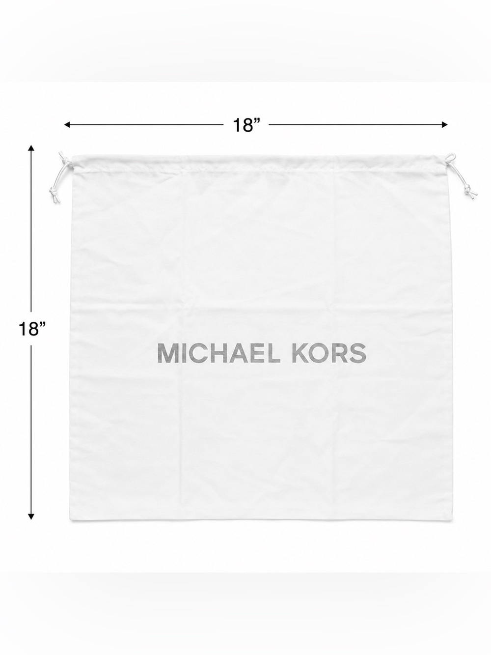 Michael Kors White Dust Bag with Gray Logo
